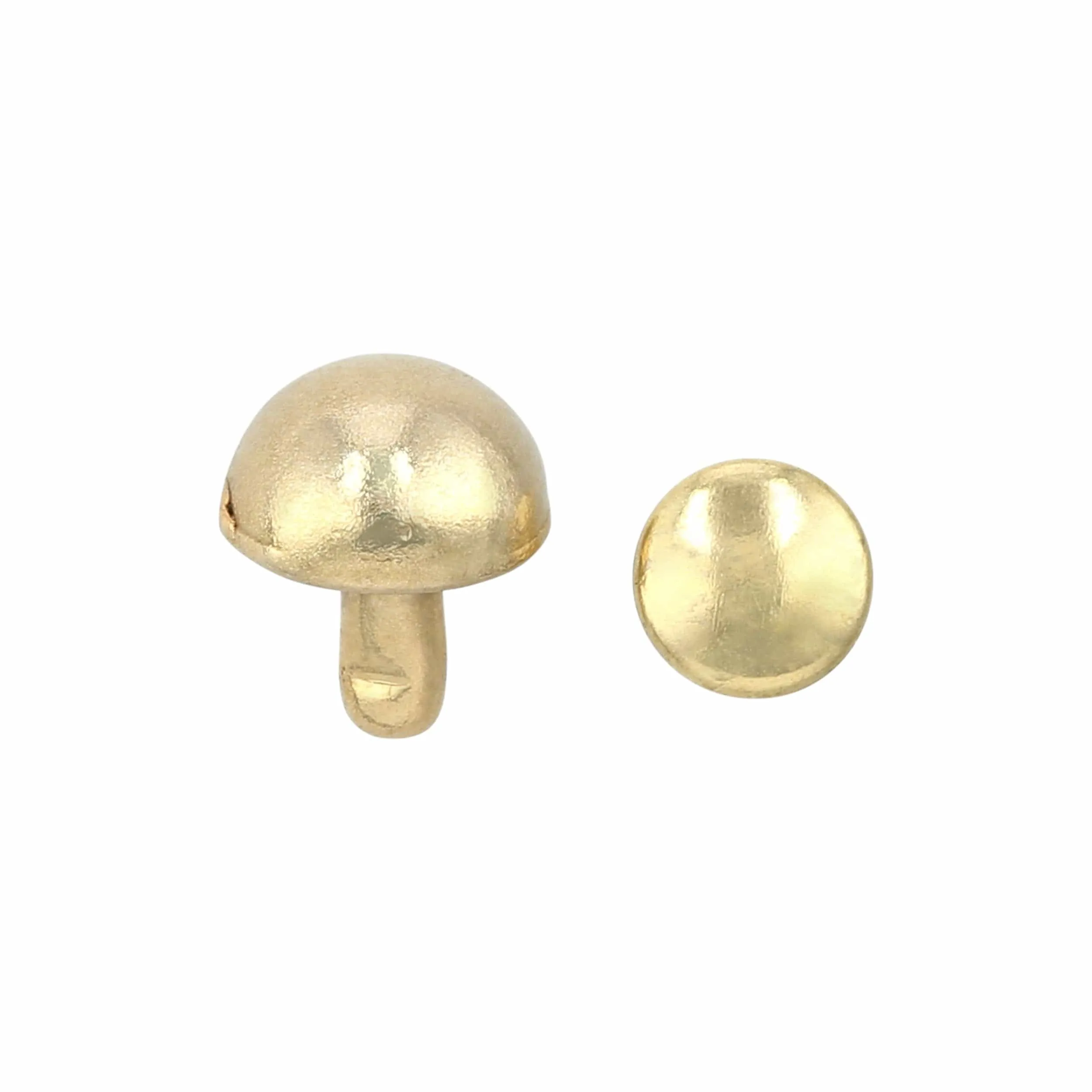 7mm Gold, Dome Top Rivet Stud, Steel - PK5, #P-2593-GOLD