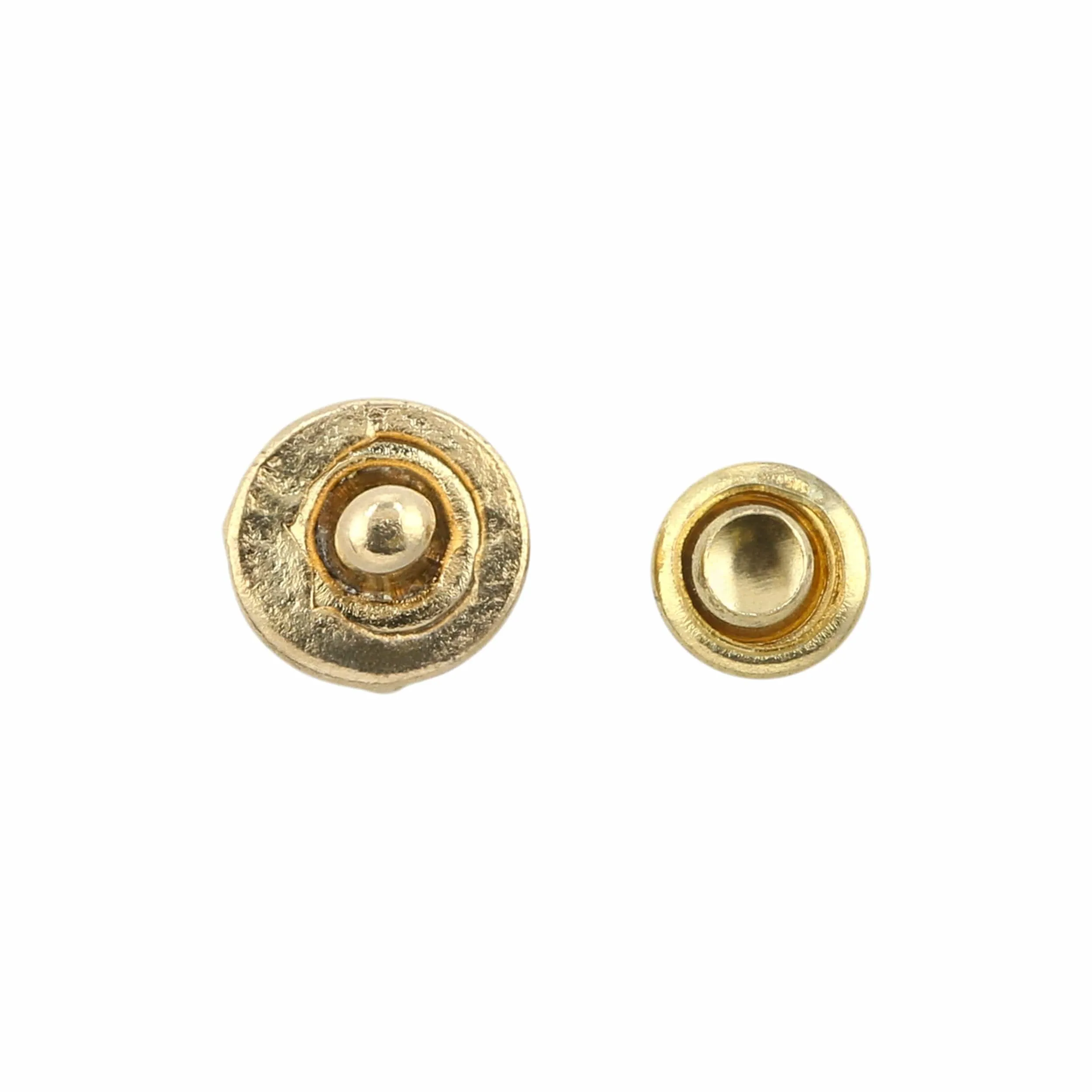 7mm Gold, Dome Top Rivet Stud, Steel - PK5, #P-2593-GOLD