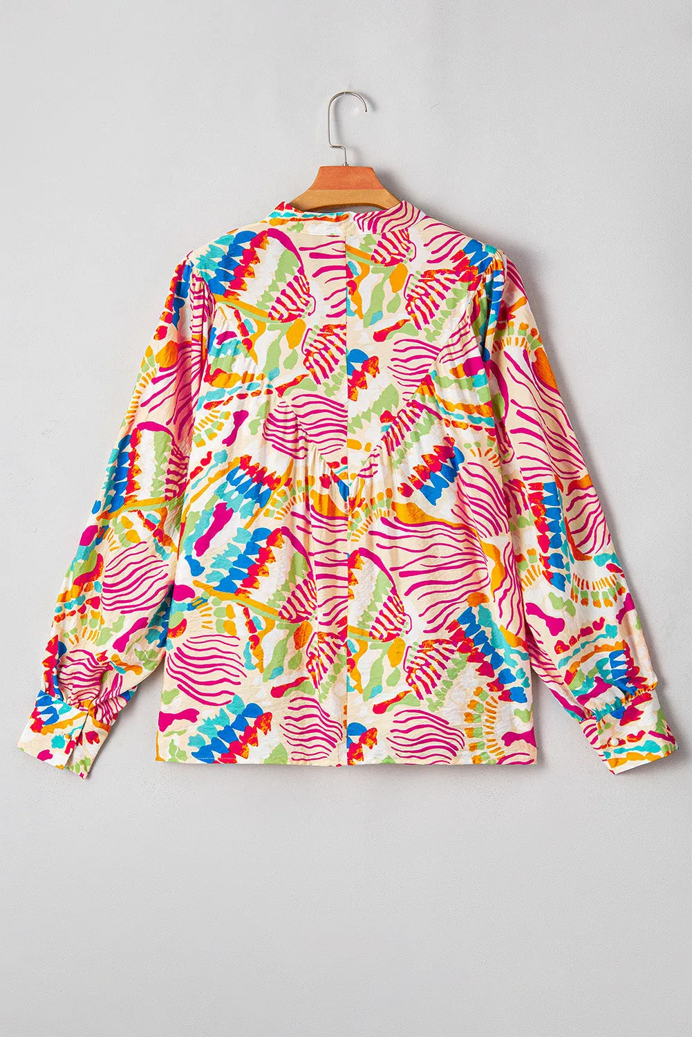 Abstract High Low Oversized Shirt