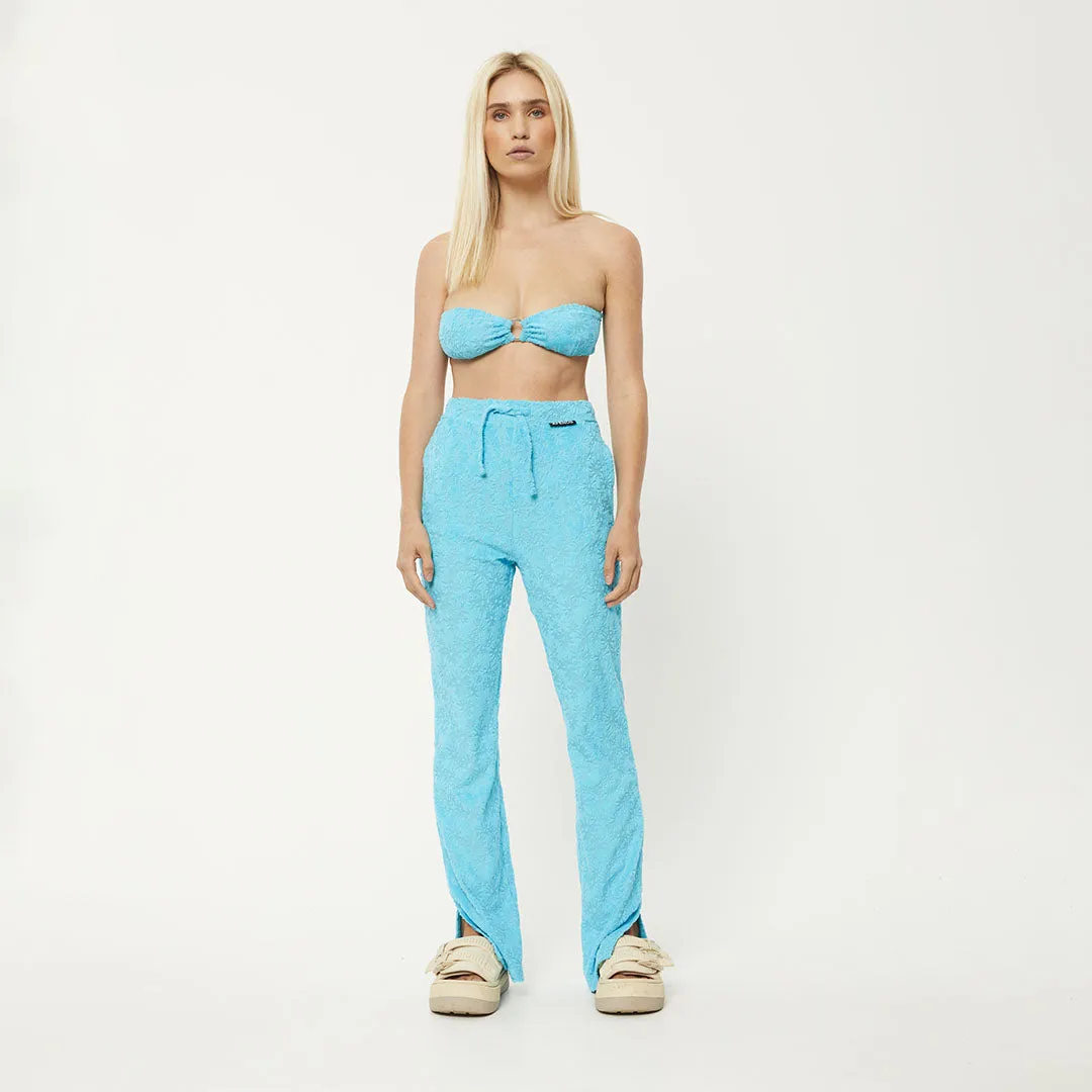 AFENDS Womens Moon - Terry Pants - Blue Daisy