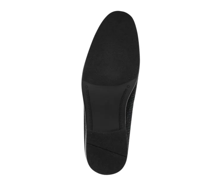 Amali Ivano Luxe Rhinestone Loafers Men’s Velvet Black Silver