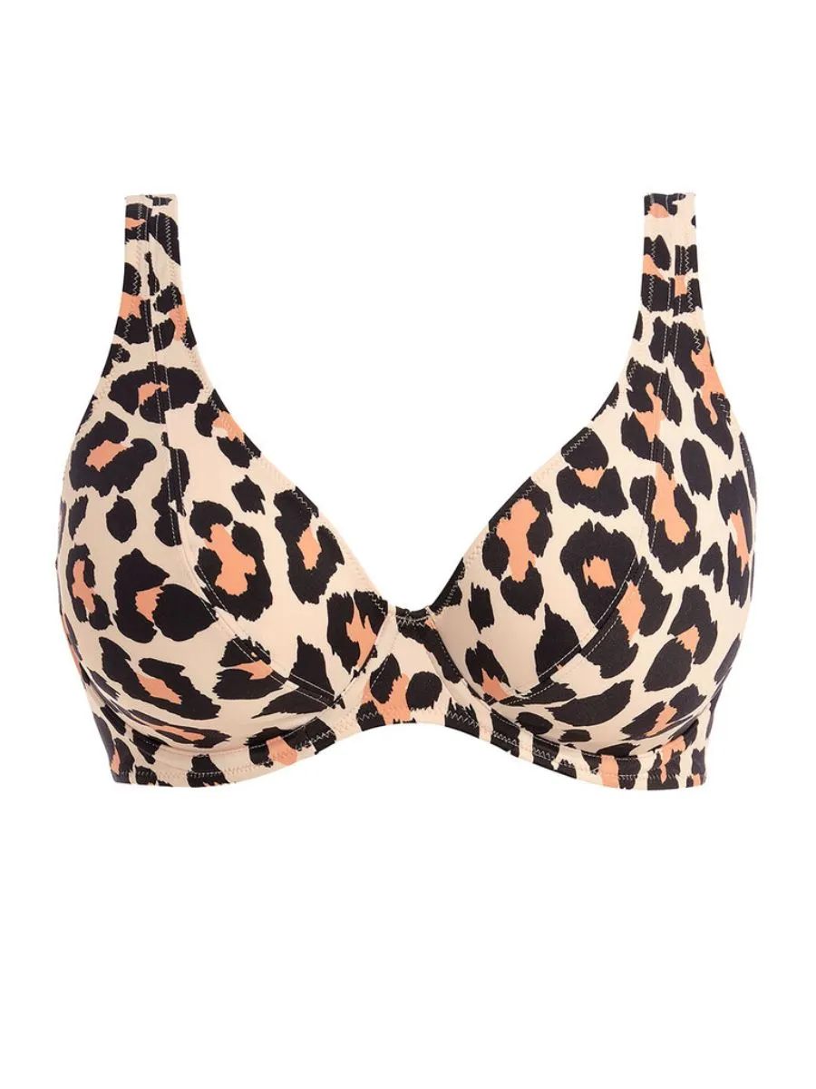 Animal Instinct High Apex Bikini Top - Natural