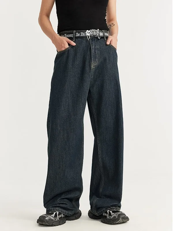 Blue Wide Leg Jeans