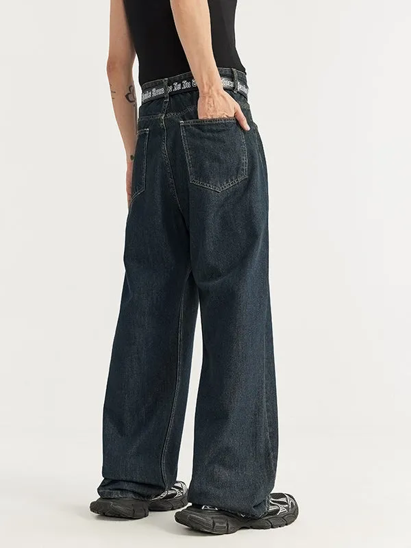 Blue Wide Leg Jeans