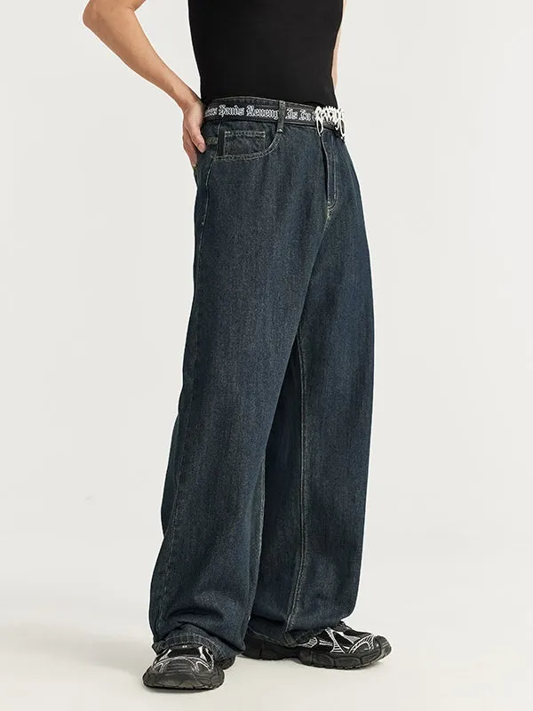 Blue Wide Leg Jeans