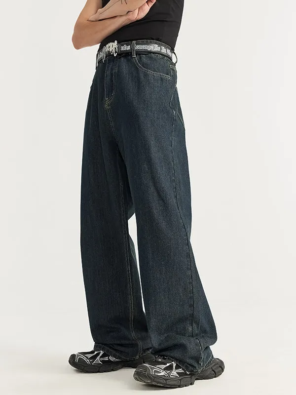 Blue Wide Leg Jeans