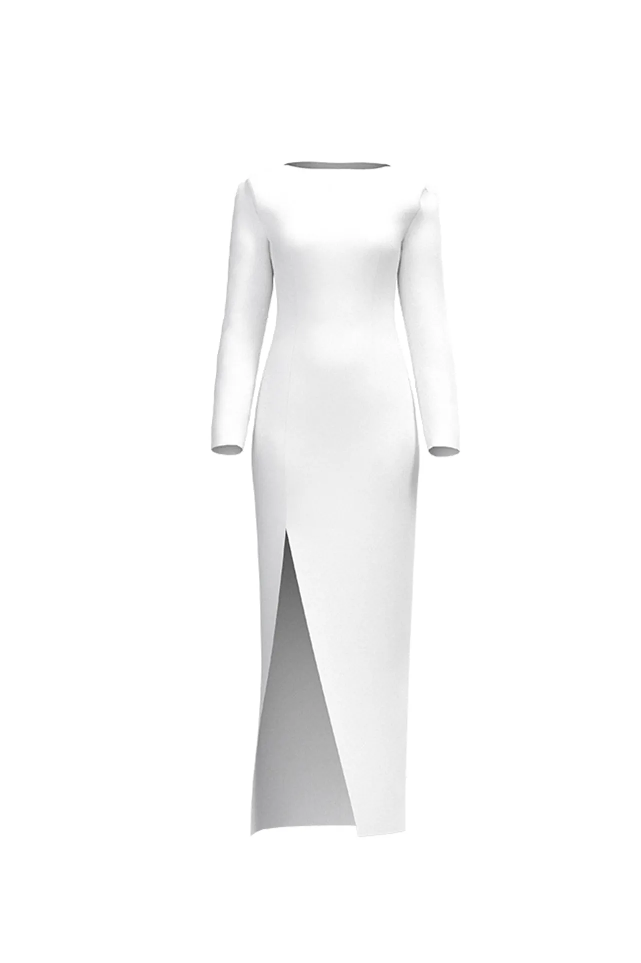 BOAT NECK-LINE MAXI DRESS