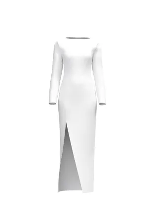 BOAT NECK-LINE MAXI DRESS