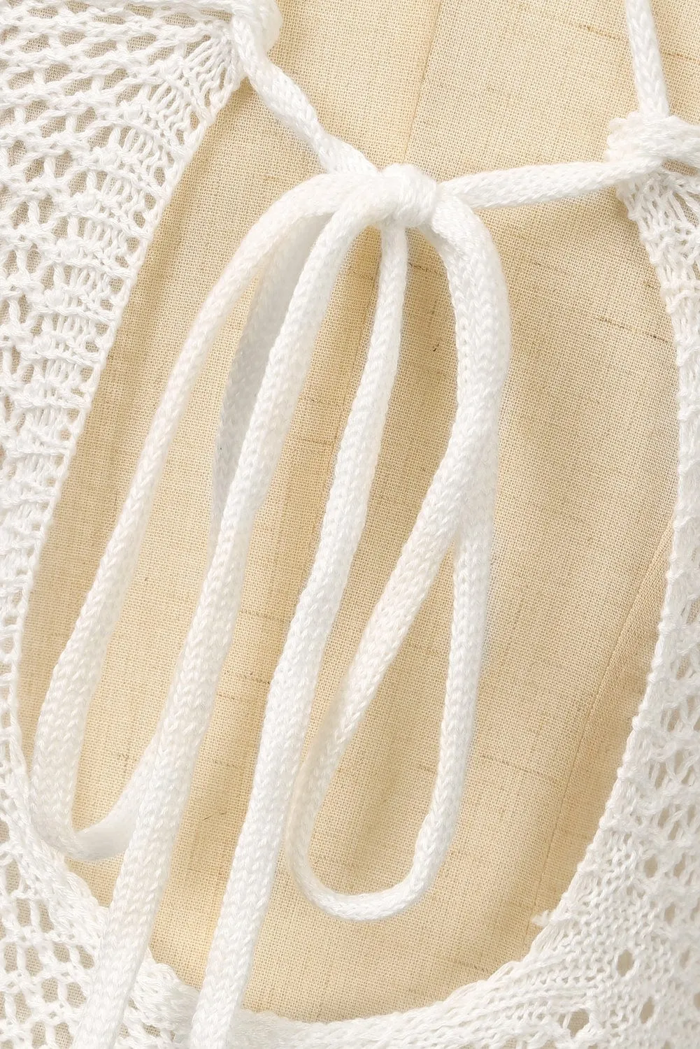 Boho Style Knitted Beach Cover Up