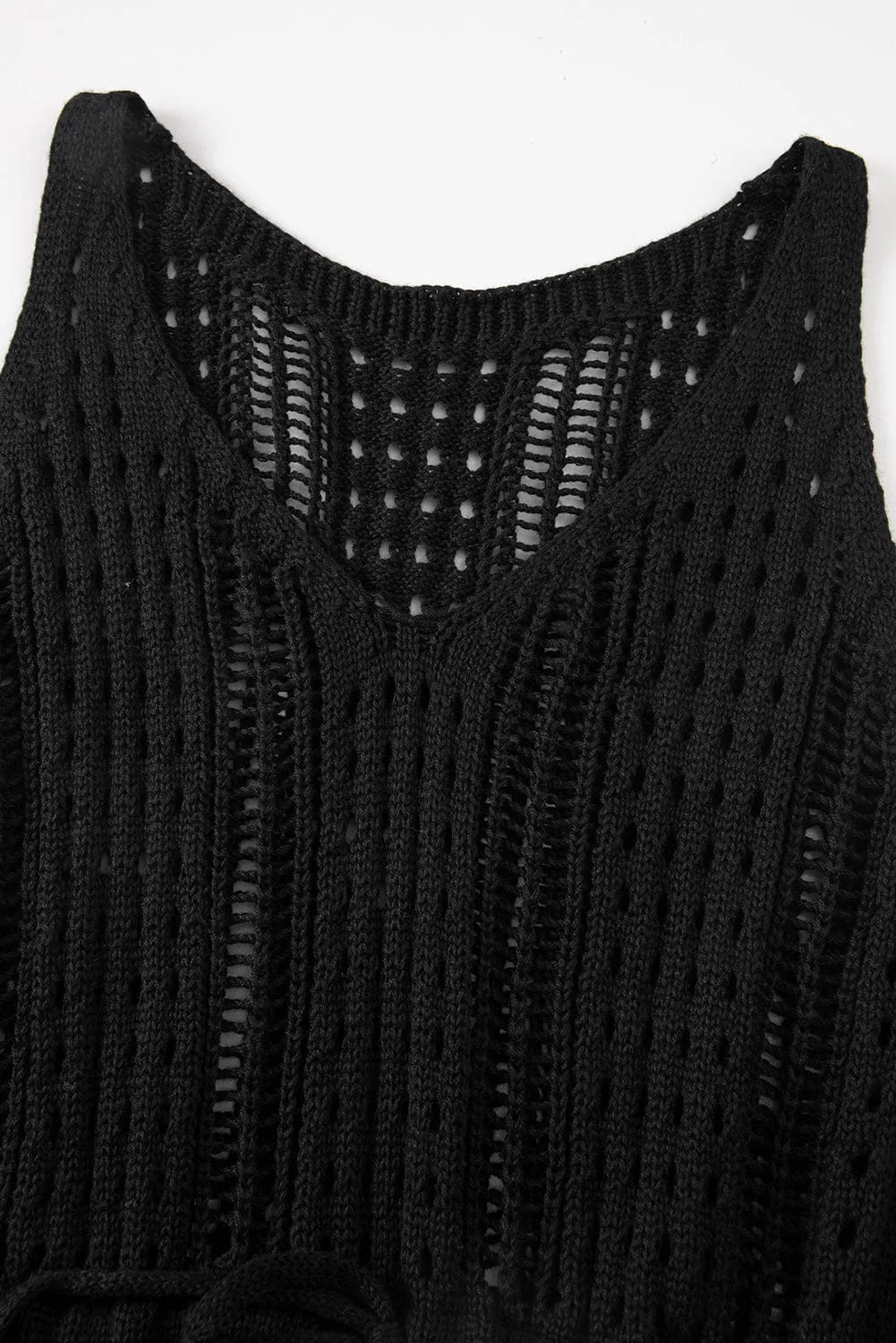 Boho Style Knitted Beach Cover Up