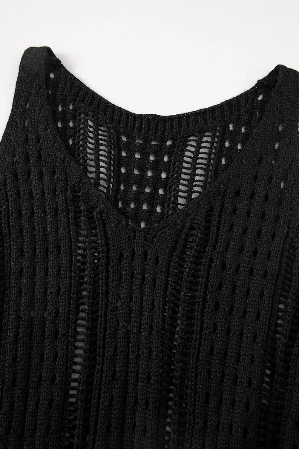 Boho Style Knitted Beach Cover Up