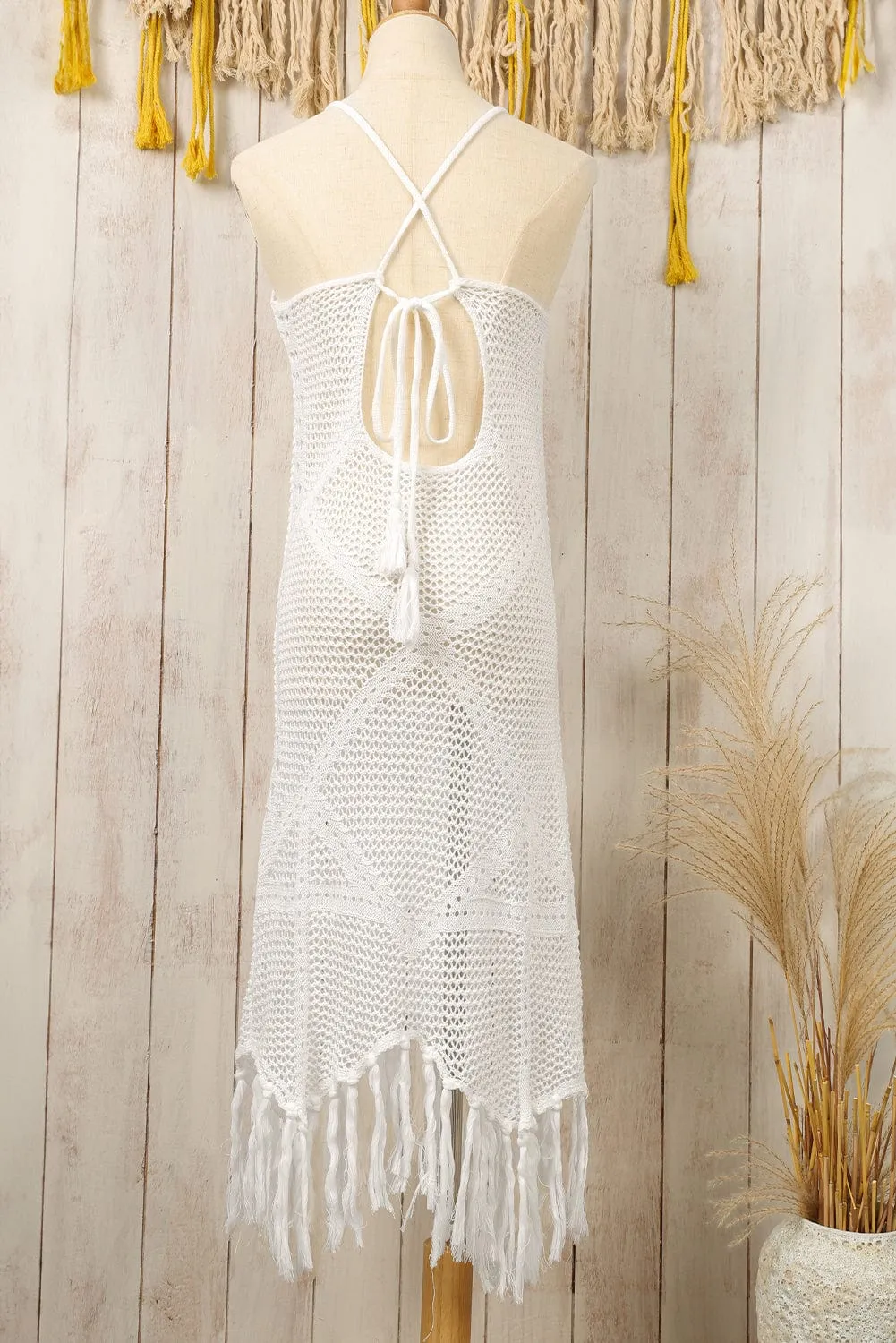 Boho Style Knitted Beach Cover Up