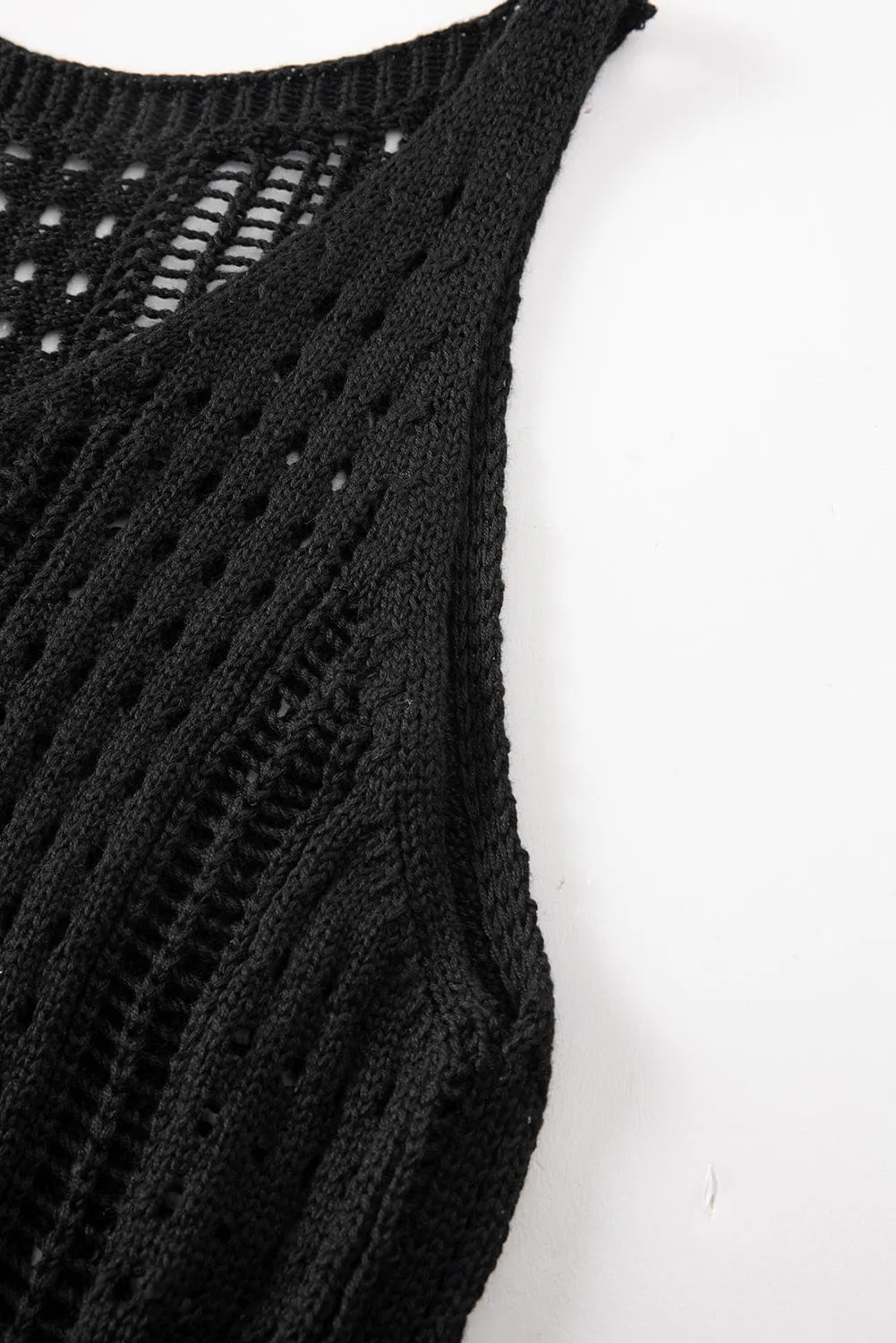 Boho Style Knitted Beach Cover Up
