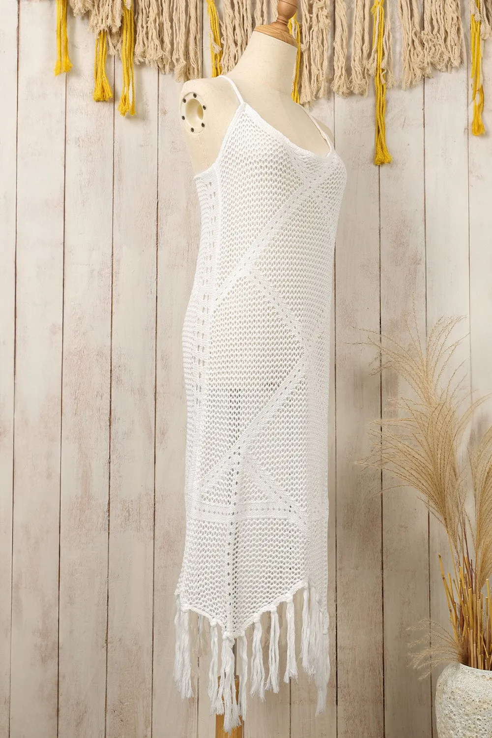 Boho Style Knitted Beach Cover Up