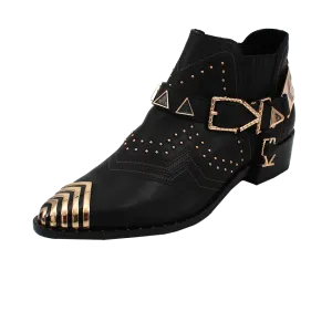 Bootie with Gold Hardware