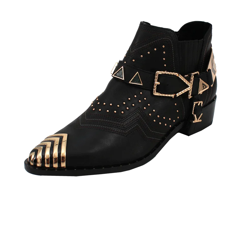 Bootie with Gold Hardware