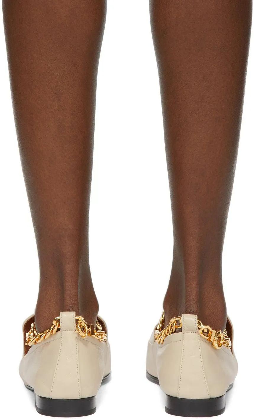 BY FAR Beige Nick Loafers