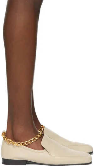 BY FAR Beige Nick Loafers