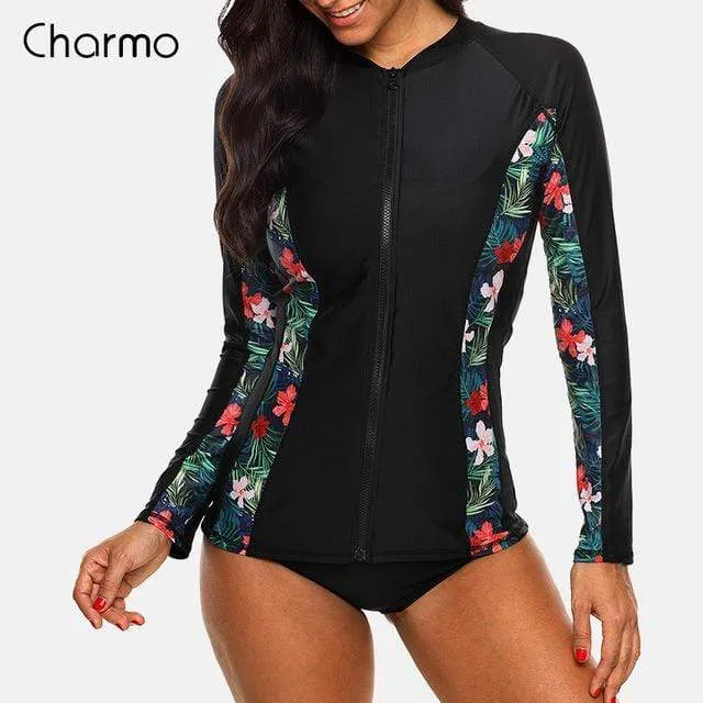 CAHRMO Womens Rash Guard With Bottom