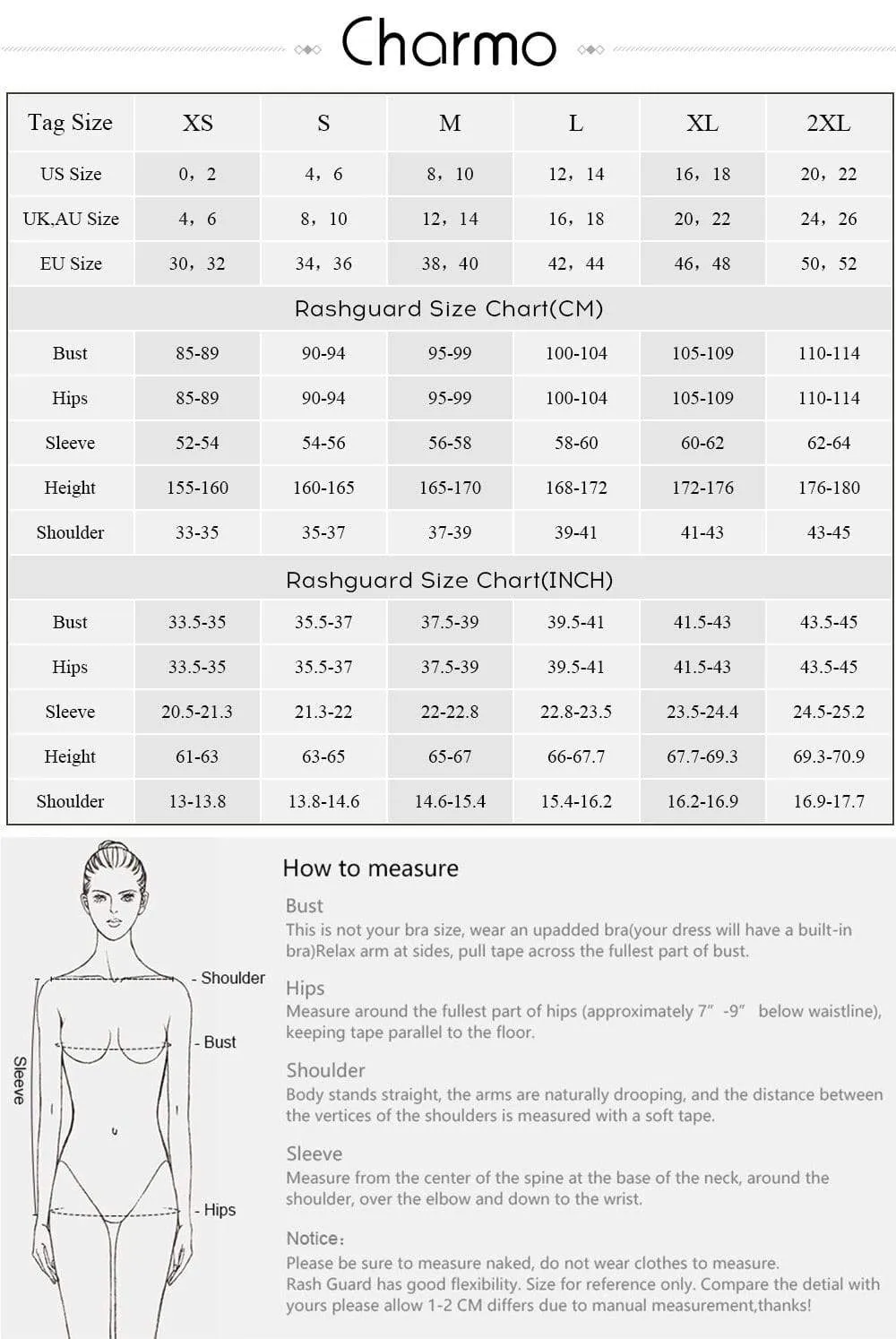 CAHRMO Womens Rash Guard With Bottom