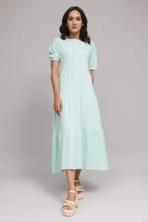 CHIC PUFF SLEEVE MIDI DRESS

-MINT