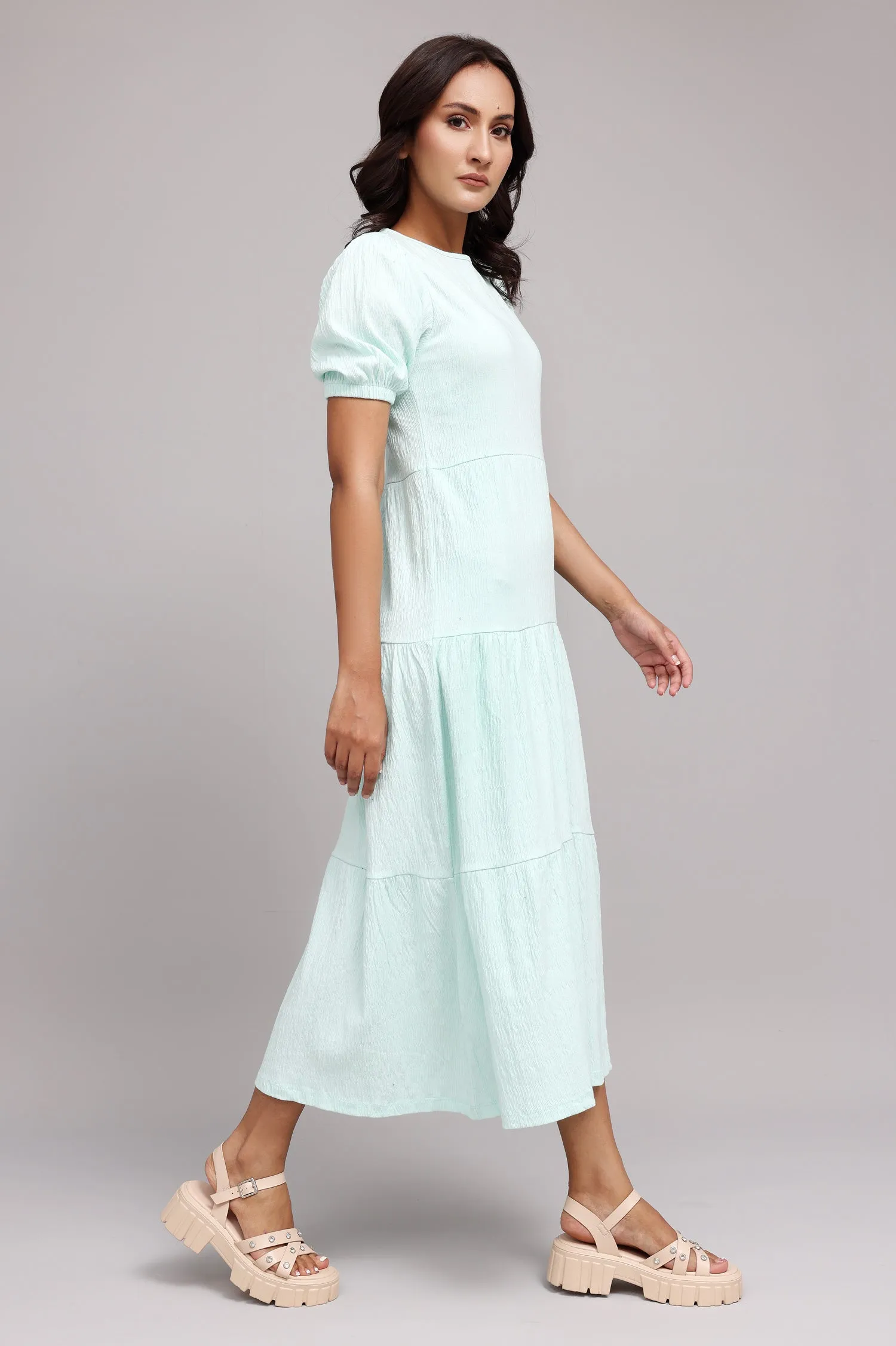 CHIC PUFF SLEEVE MIDI DRESS

-MINT
