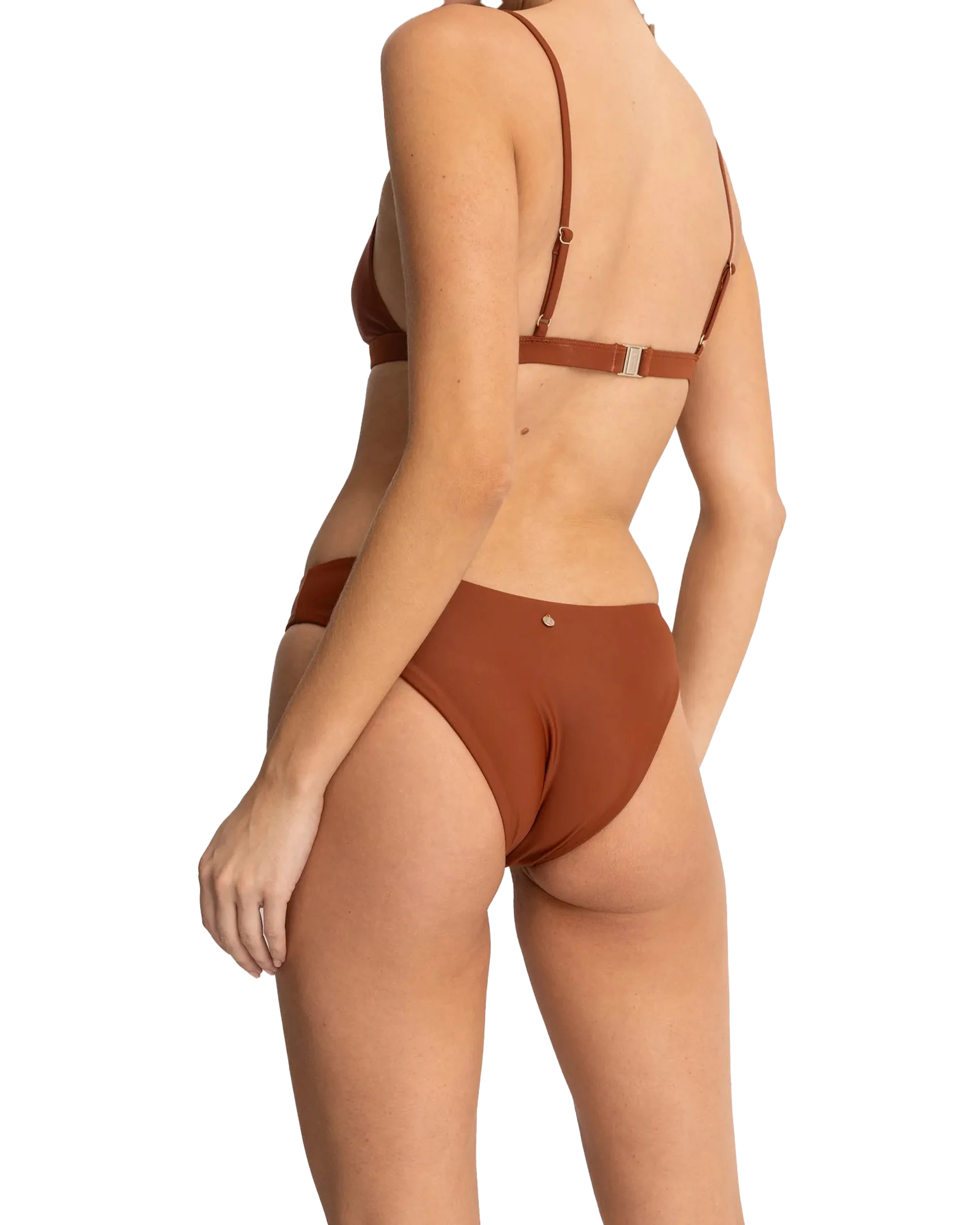 Classic Holiday Bikini Bottoms in Rust