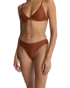 Classic Holiday Bikini Bottoms in Rust