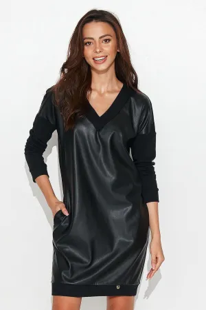 Contemporary Chic Geometric Knit Daydress