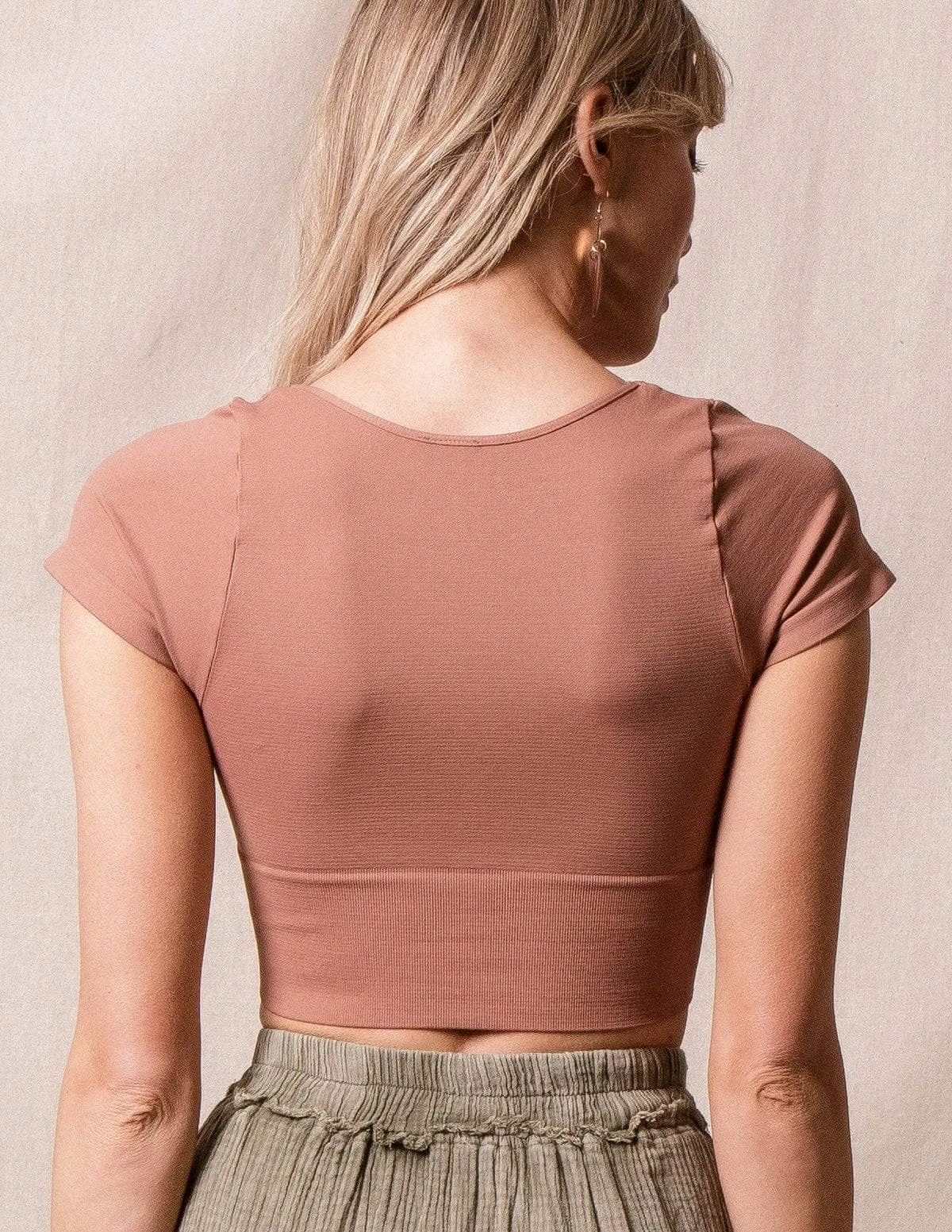 Control Fit Square Neck Crop Top
