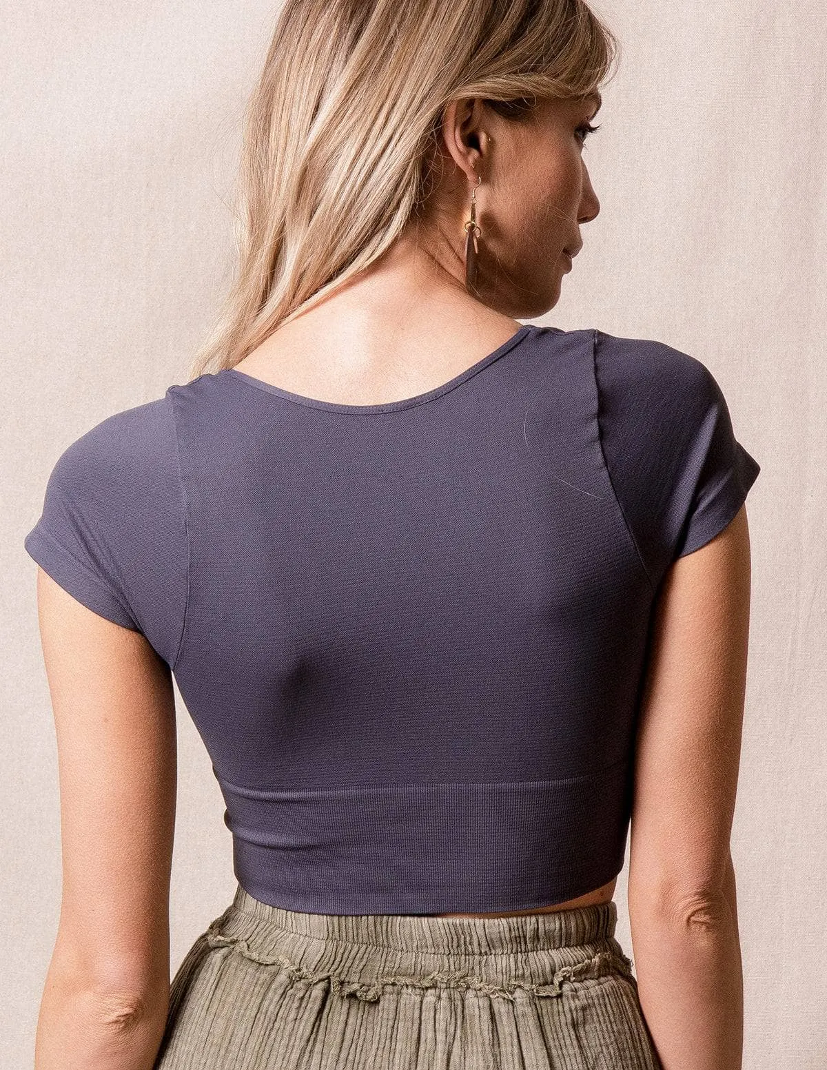 Control Fit Square Neck Crop Top