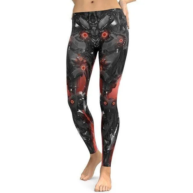 Cool Robot Mid-Rise Yoga Pants