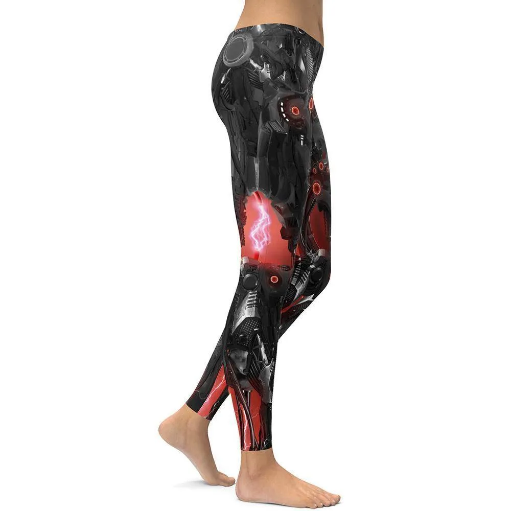 Cool Robot Mid-Rise Yoga Pants