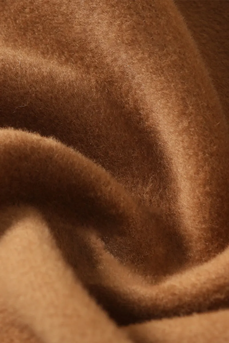 Cropped Wool-Cashmere Doule-Faced Zip-Up Bomber Jacket