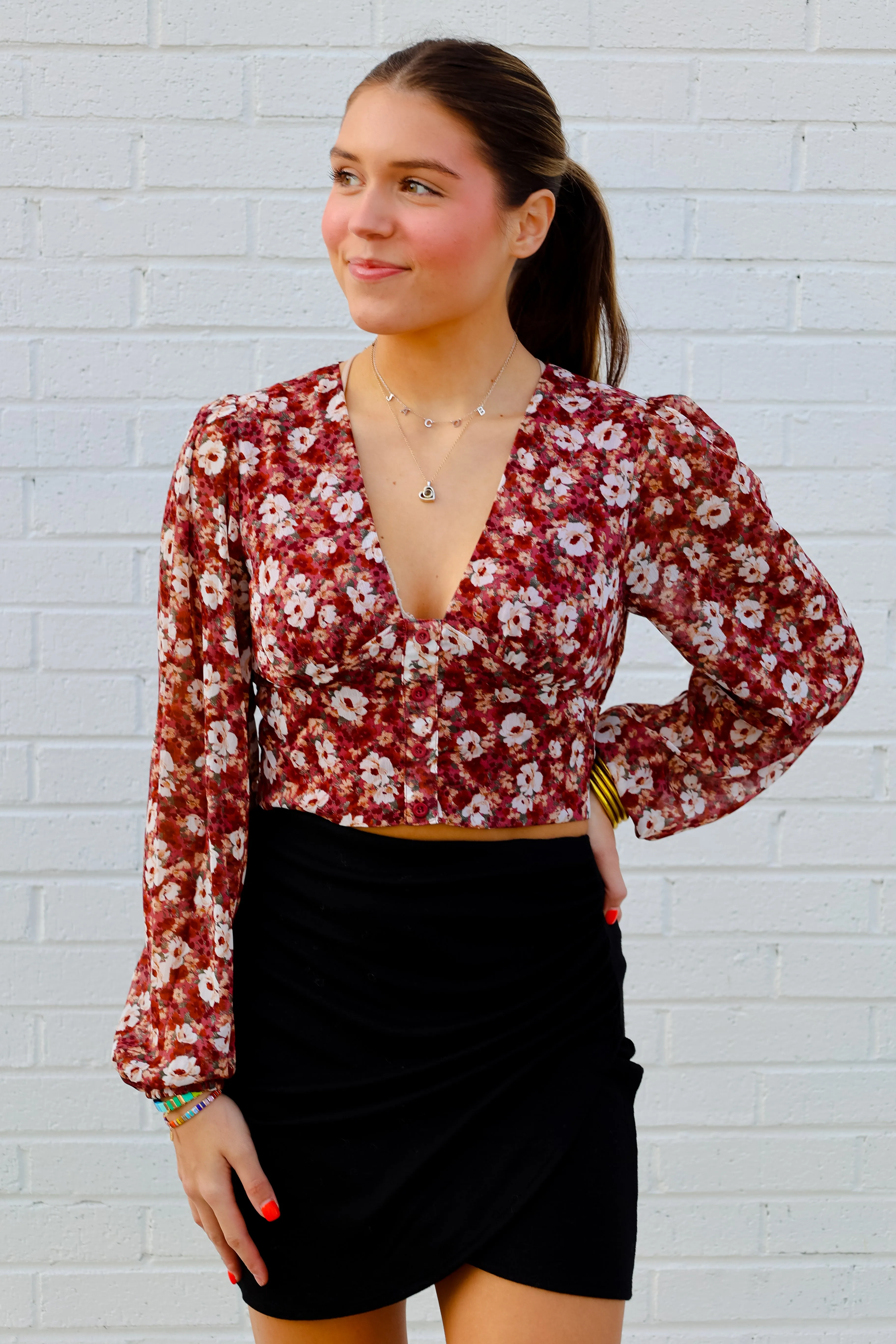 Curtis Surplice Mini Skirt