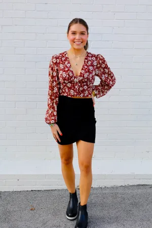 Curtis Surplice Mini Skirt