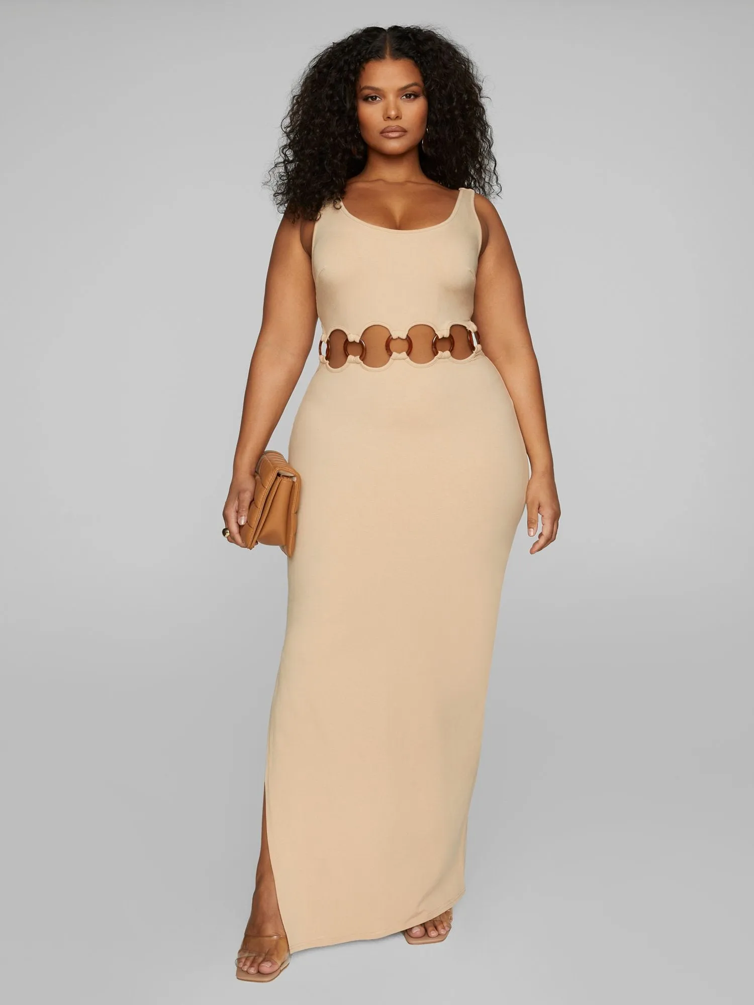 Deborah O-Ring Waist Maxi Dress