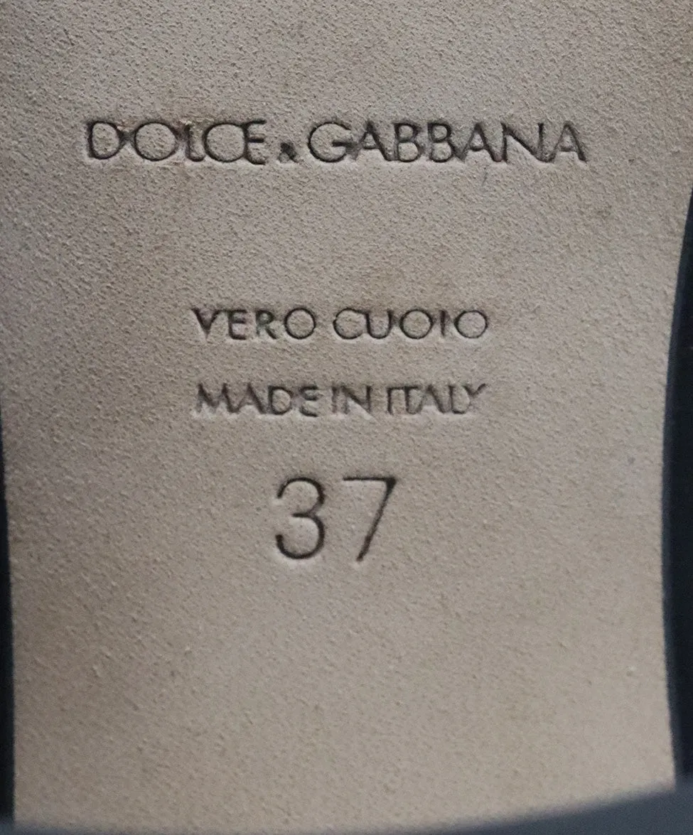 Dolce & Gabbana Black Leather Booties sz 7