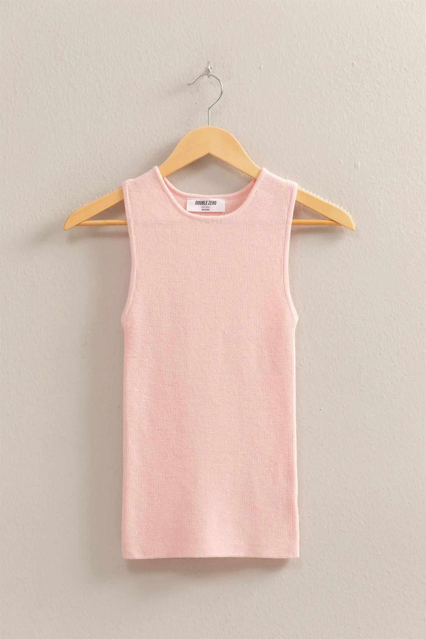 DZ25C450-Ribbed Knit Flattering Fit Tank Top