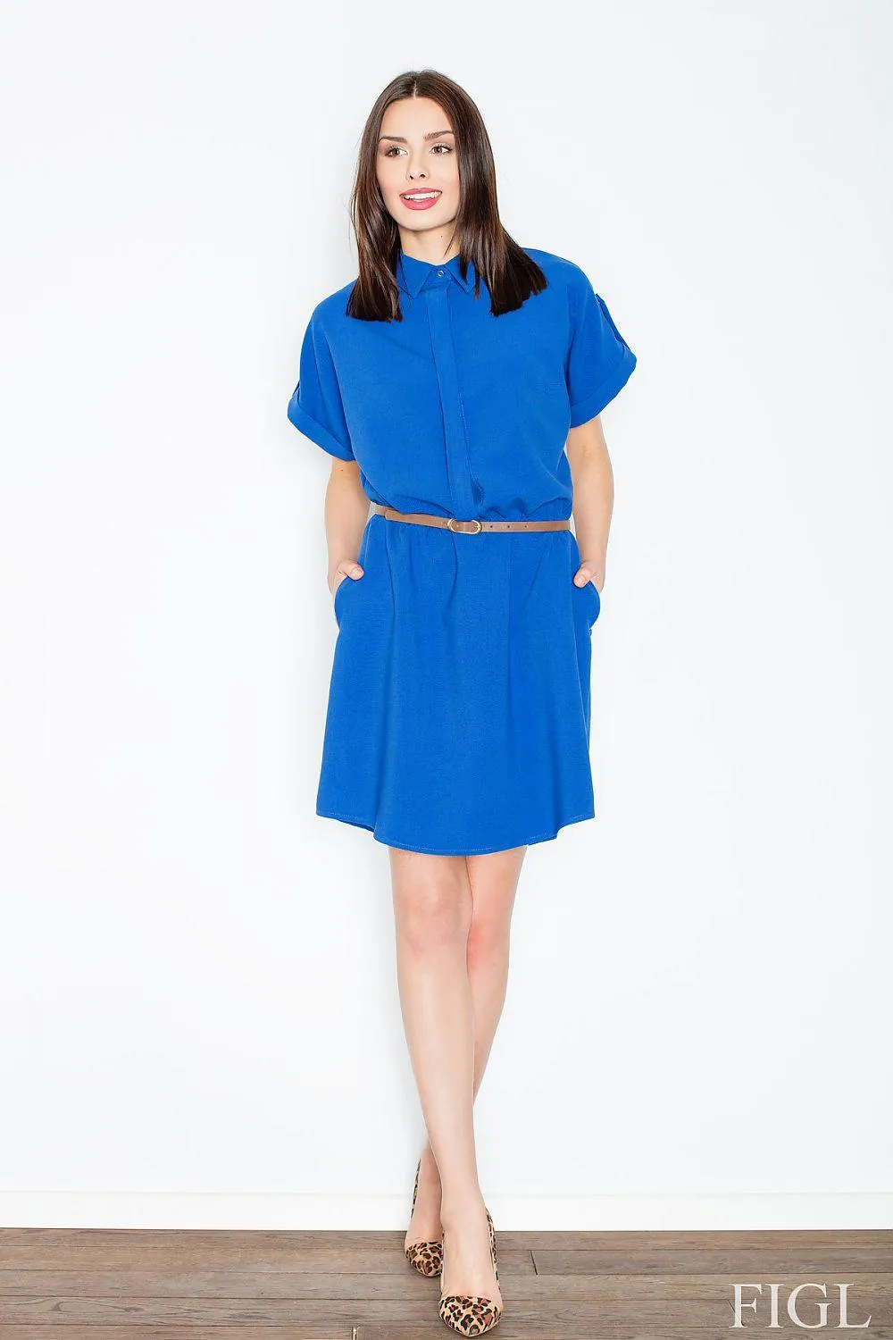 Elegant Kimono Sleeve Shirt Dress for Timeless Style