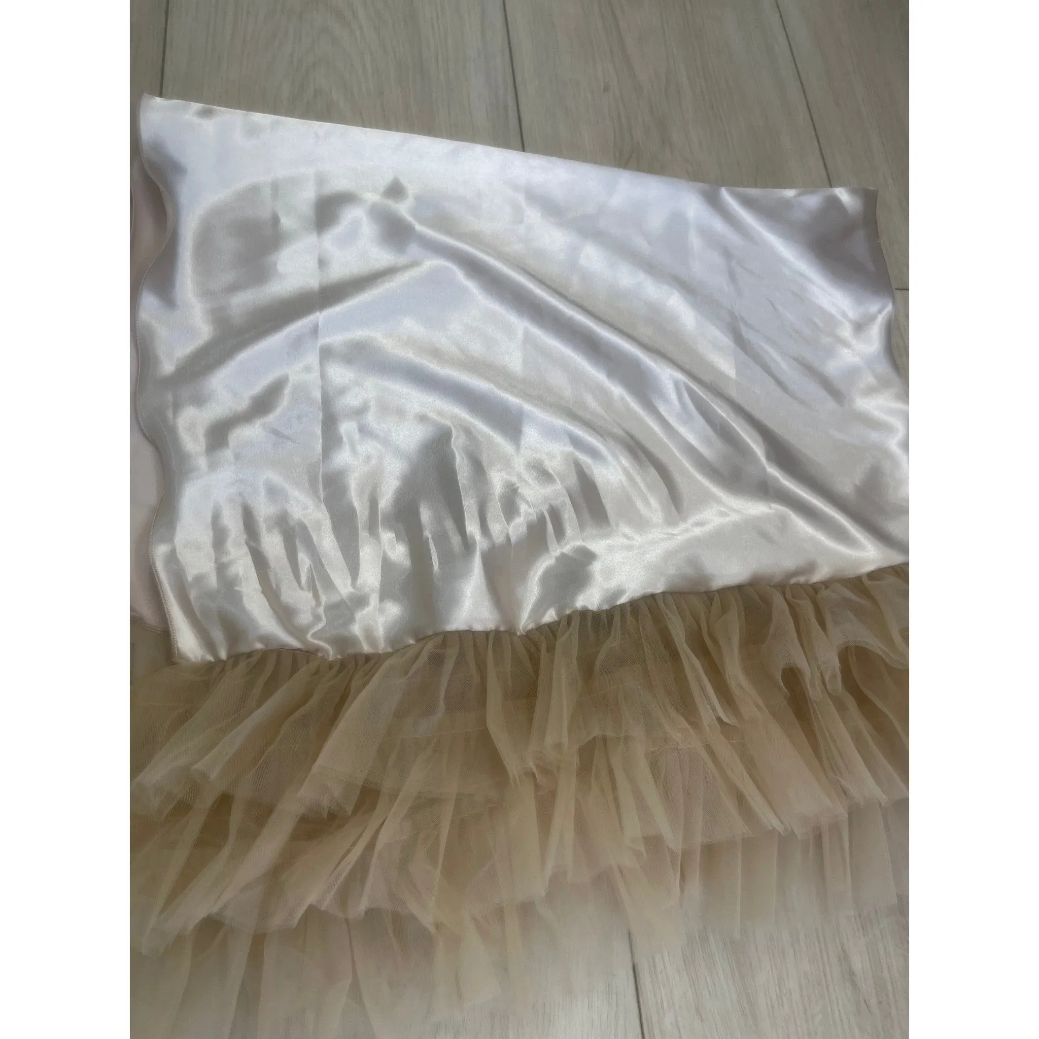 Evening Headscarf w/ Tulle, Rinati Lakel - Neutral