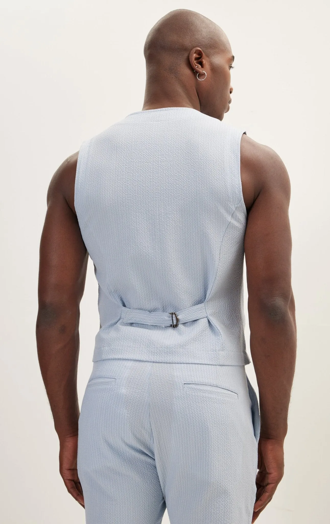 Five Button Blue Vest