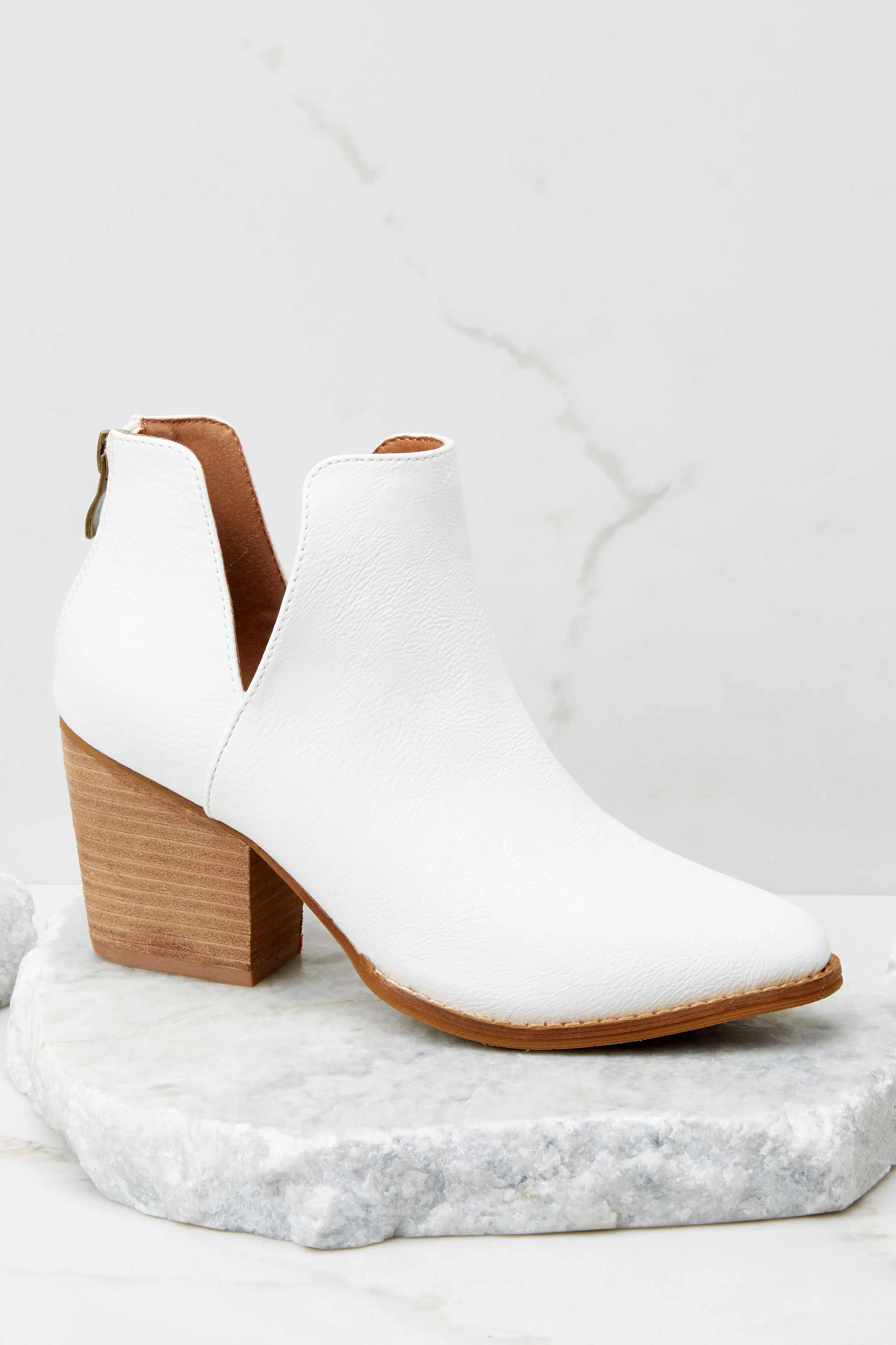 Forward Forever White Booties