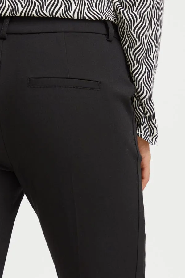 Fransa Black Tailored Trousers Black