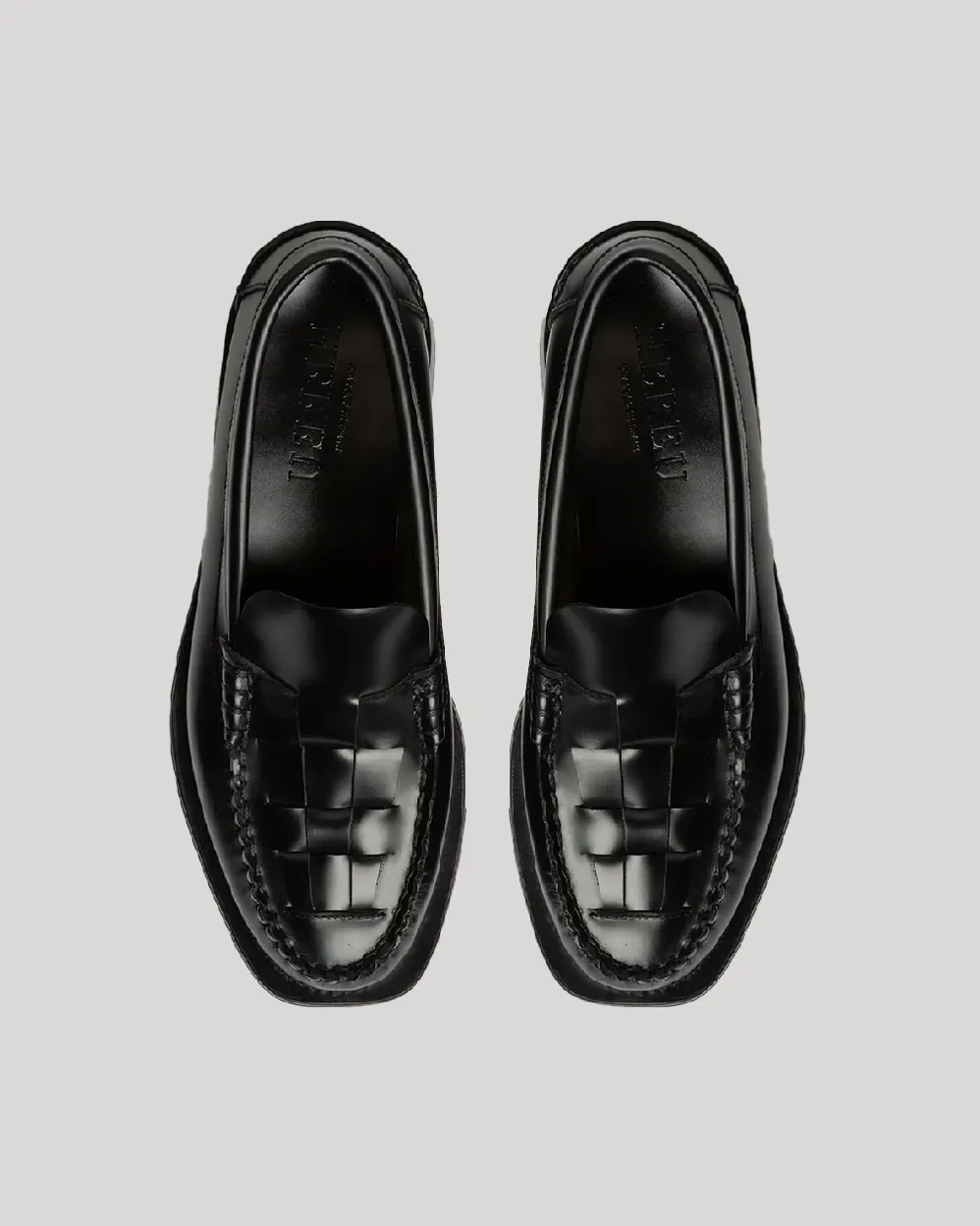 Hereu Nombela Leather Tassel Slip on Loafer Black
