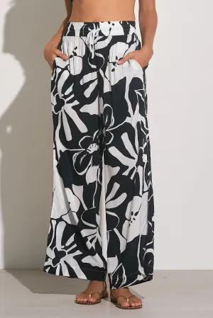 Hibiscus Black Beach Pant