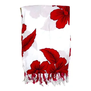 Hibiscus Premium Sarong - Breezy Outfits Swimsuit Beach Wrap Cover Ups