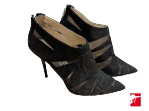 Jimmy Choo suede & mesh booties size 41/ US 10