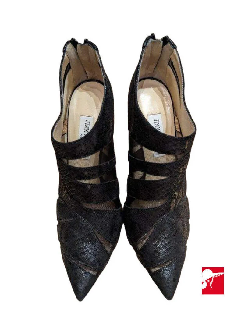 Jimmy Choo suede & mesh booties size 41/ US 10