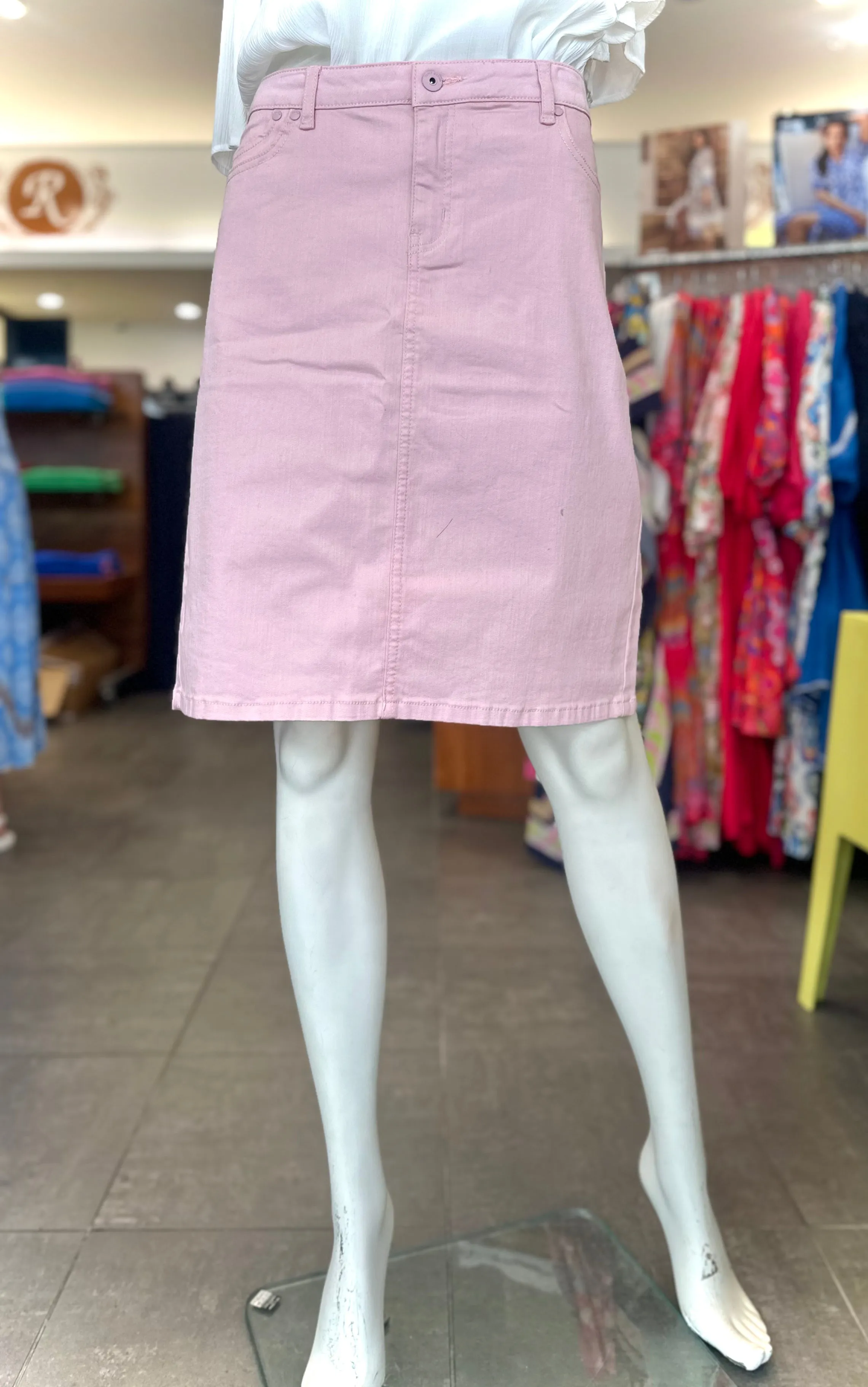 Jump Blush Denim Skirt